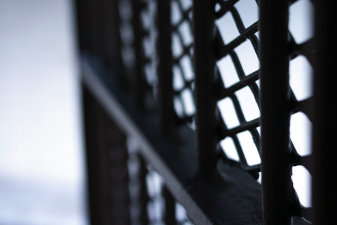 Photo of a metal barred door
