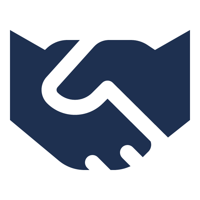 Icon of two hands shaking