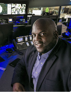 Man at computer at desk